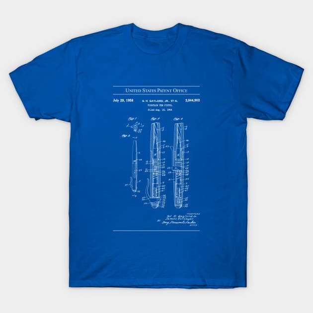 US Patent - Fountain Pen Pistol T-Shirt by Taylor'd Designs